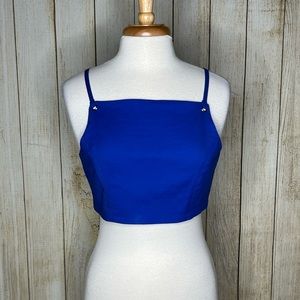 Superdown Blue Crop Top Large Revolve